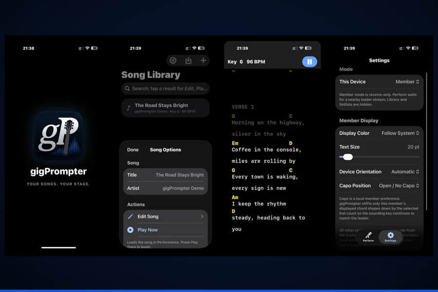 From app launch to live performance